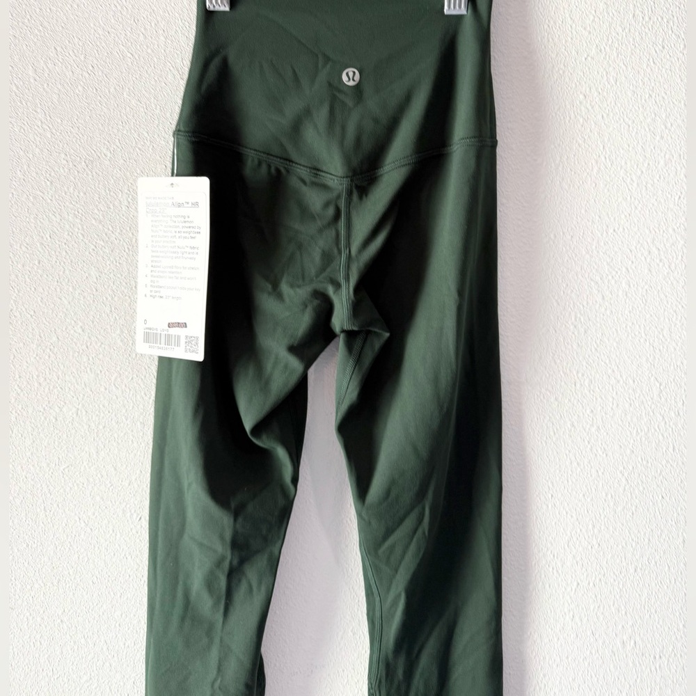 LULULEMON Align HR Crop 23” Size 0 | Rainforest Green | Nulu Buttery Soft NWT - Picture 9 of 16